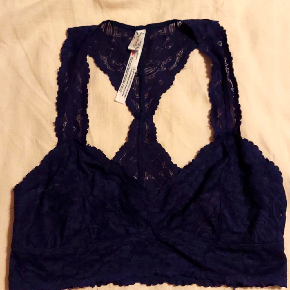 Free People Bralette- M Navy - Picture 1 of 3